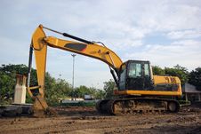 Excavator And Backhoe Royalty Free Stock Images Excavator And Backhoe Royalty Free Stock Images
