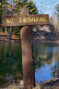 No Swimming Sign Royalty Free Stock Image