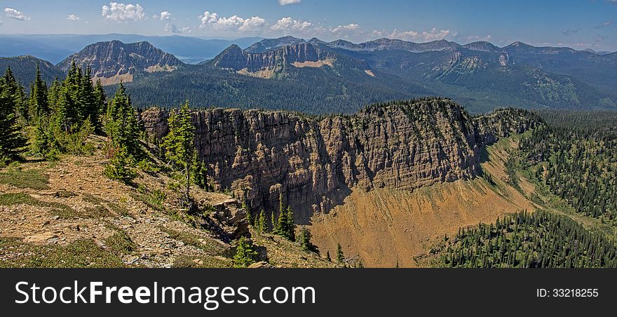 This image of the wild angle view was taken at Stahl Peak in the 10 Lakes Basin of NW Montana. This image of the wild angle view was taken at Stahl Peak in the 10 Lakes Basin of NW Montana.