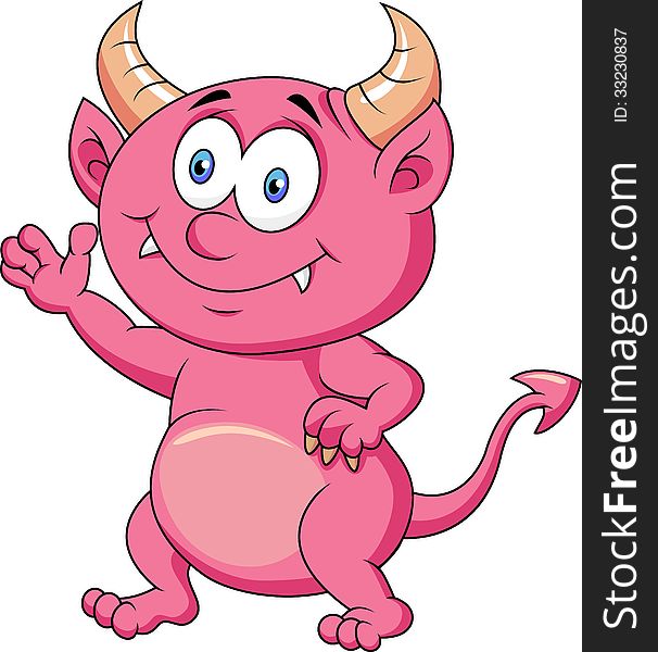 Illustration of Red devil cartoon