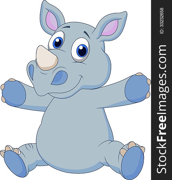 Cute Rhino Cartoon