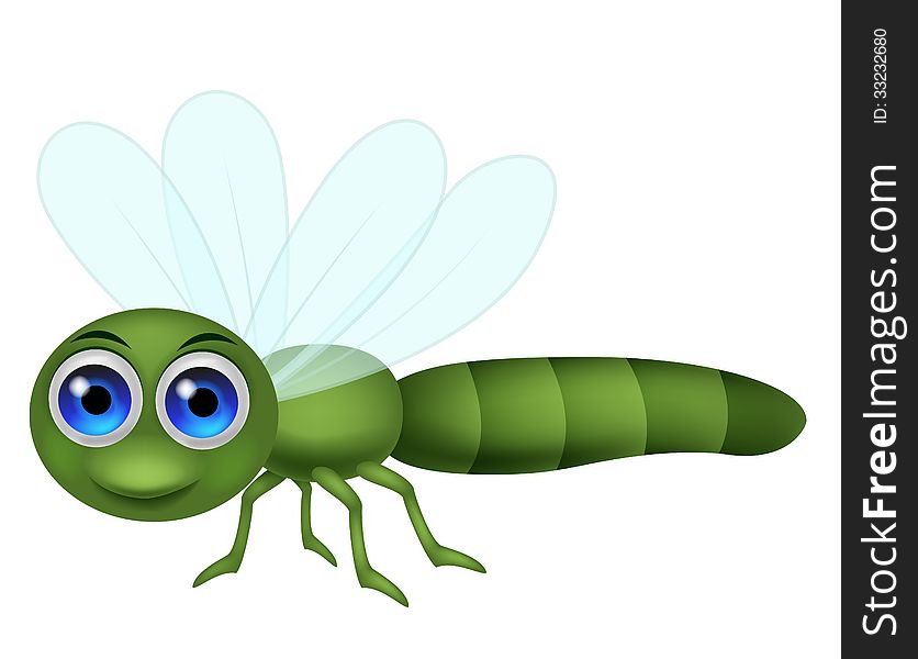 Illustration of Dragonfly cartoon