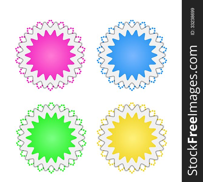 Four vector colored abstract objects. Four vector colored abstract objects