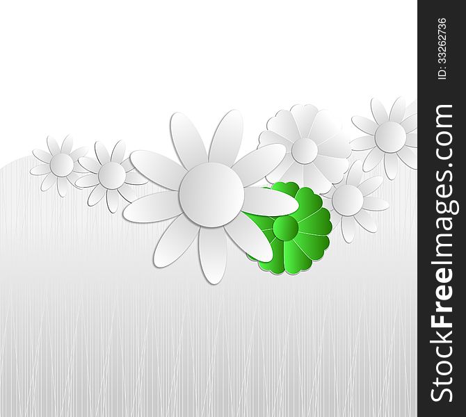 Gray abstract flowers vector background. Gray abstract flowers vector background