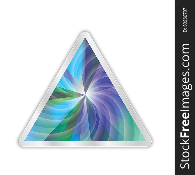 Abstract vector triangle with transparent lines