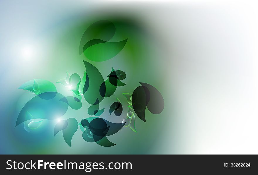 Green abstract vector background