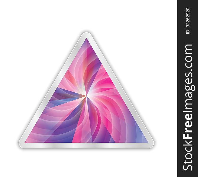 Red and pink abstract vector triangle