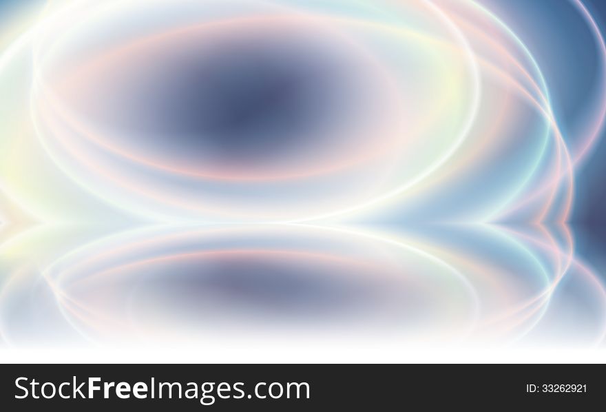 Vector abstract rainbow backdrop and reflection