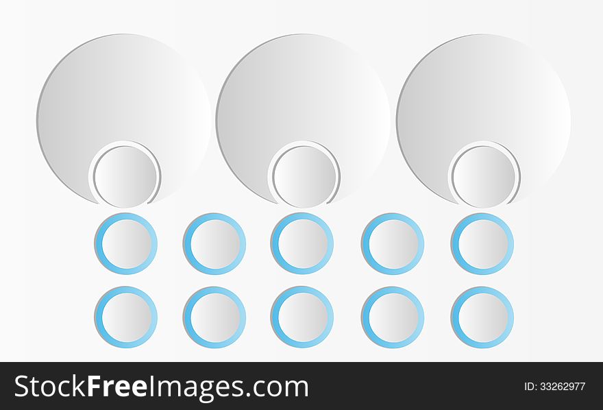 Vector abstract object and blue frames