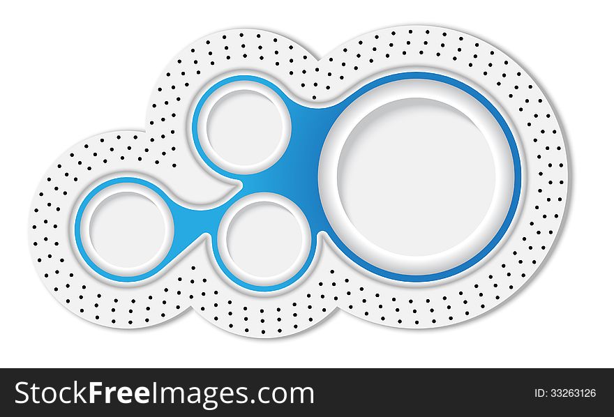 Vector abstract blue speech bubbles. Vector abstract blue speech bubbles