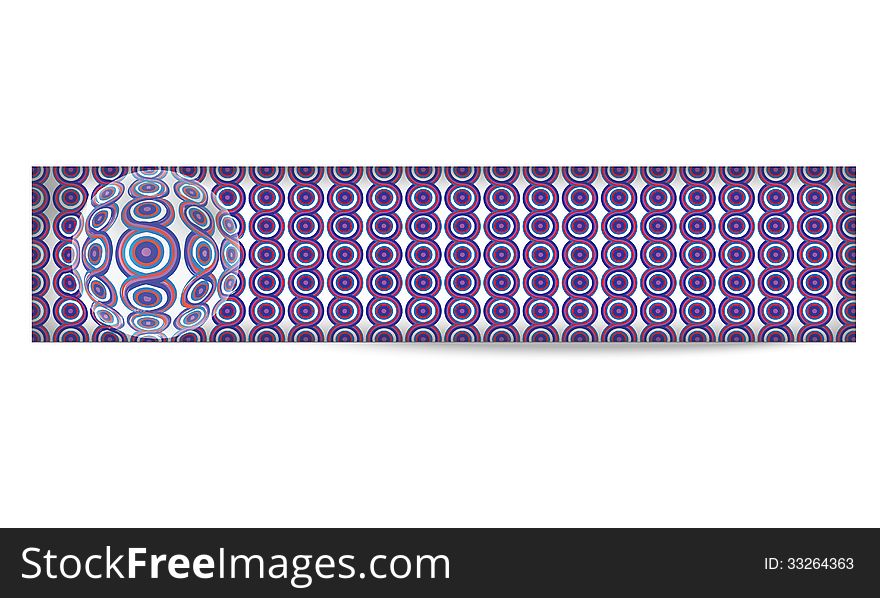 Abstract vector banner with pattern