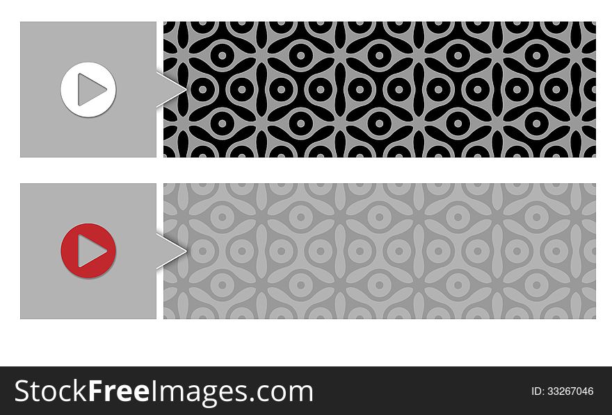 Gray abstract banner with arrows