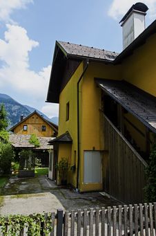 Traditional Wooden Houses In Hallstatt Royalty Free Stock Photo Traditional Wooden Houses In Hallstatt Royalty Free Stock Photo