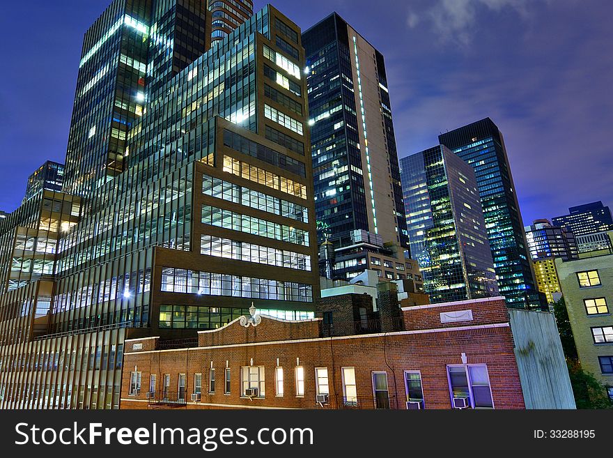 Office buildings in midtown Manhattan.