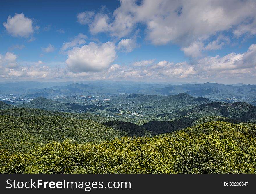 View of Appalachian mountains in north Georgia, USA.