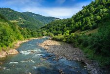 River Meanders Goe In Mountains Stock Photography River Meanders Goe In Mountains Stock Photography