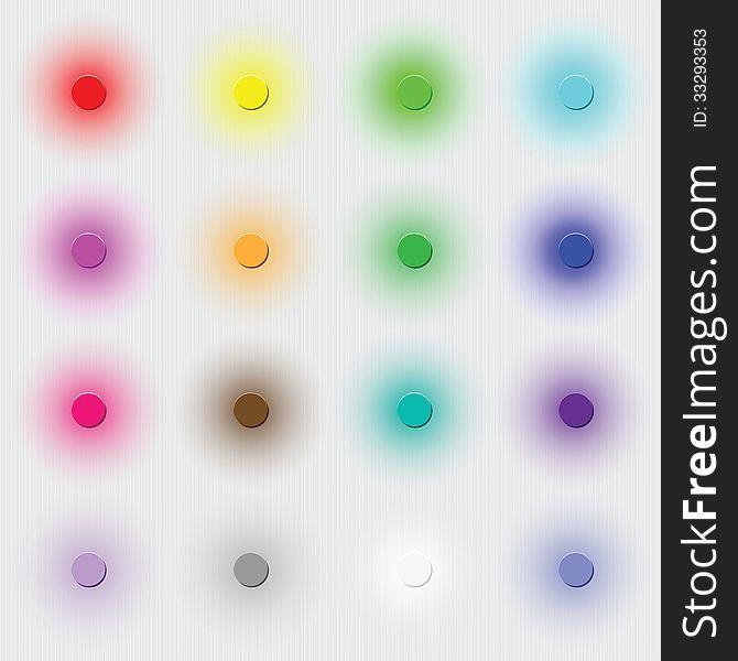 Button UI colorful volume light