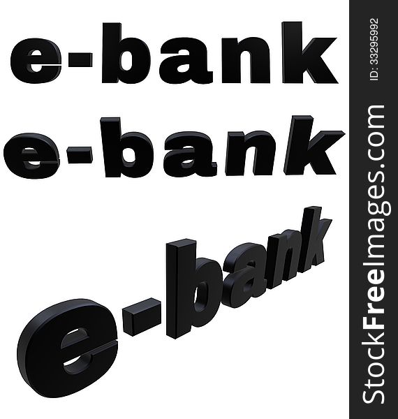 Black (plastic texture )elegant 3D render text, isolated on white. Black (plastic texture )elegant 3D render text, isolated on white.