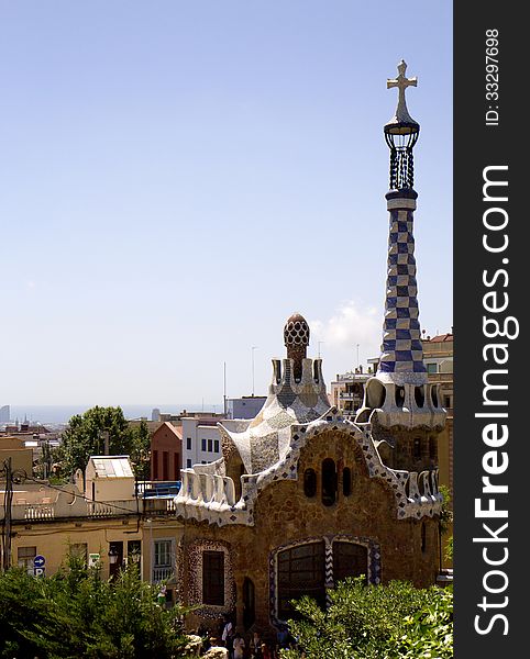 Park Guell - famous Park in Barcelona, created by Antonio Gaudi in 1900-1914 Ð³Ð¾Ð´Ð°Ñ….ÐŸÐ°Ñ€Ðº Gaudi in Barcelona, one of the most unusual and attract tourists from all over the world parks in the world. Park Guell - famous Park in Barcelona, created by Antonio Gaudi in 1900-1914 Ð³Ð¾Ð´Ð°Ñ….ÐŸÐ°Ñ€Ðº Gaudi in Barcelona, one of the most unusual and attract tourists from all over the world parks in the world.