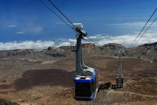 Rope-way Over Clouds Royalty Free Stock Photos Rope-way Over Clouds Royalty Free Stock Photos