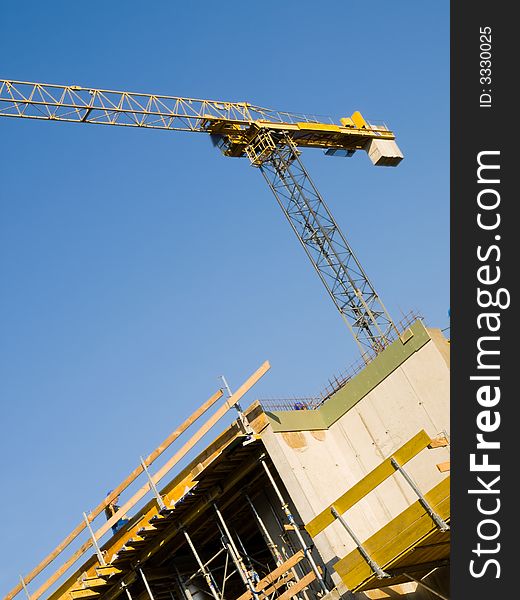 A building at the early stage of construction. A building at the early stage of construction