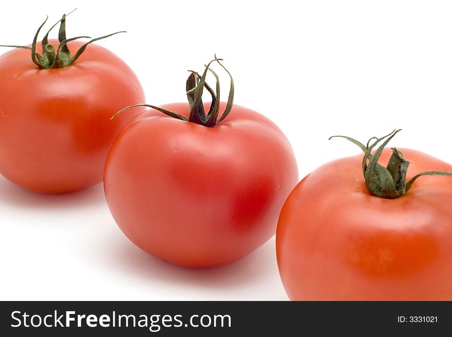 Three tomato close up