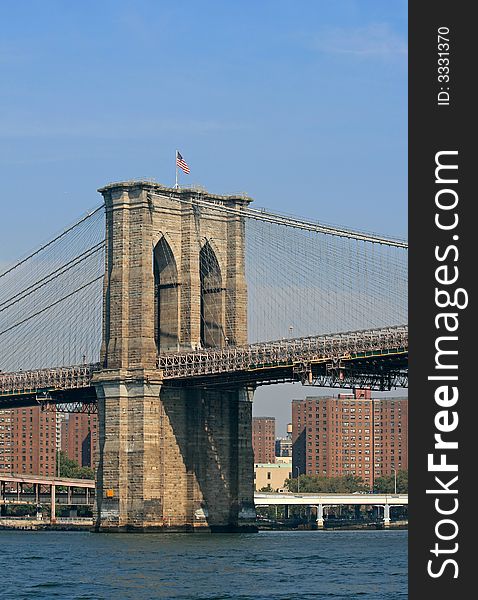 The Brooklyn bridge in New York City