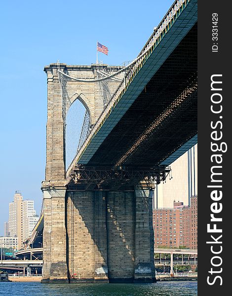 The Brooklyn bridge in New York City