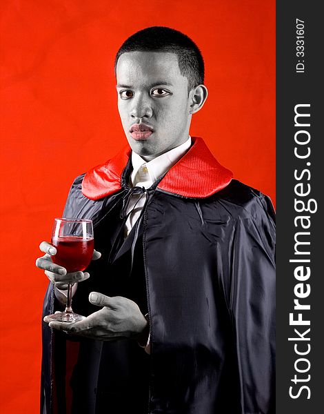 A bloody drink with dracula
