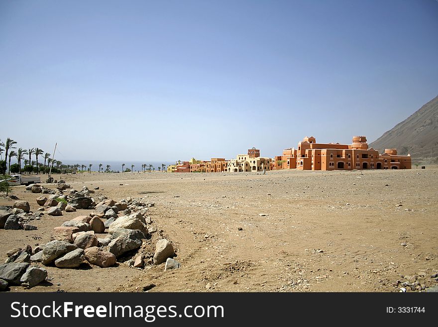 New holiday tourist resort on the coast of the red sea, sinai, egypt