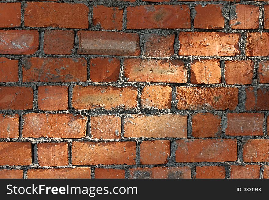 Brick red wall