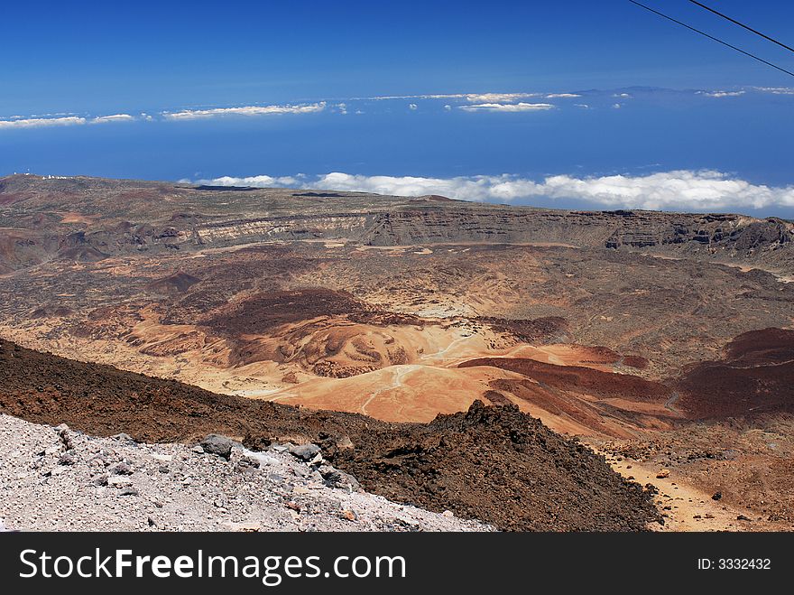 The Wall Of Volcano Crater