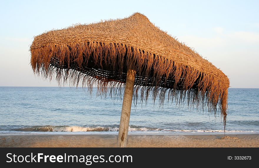 Down the beach in the island