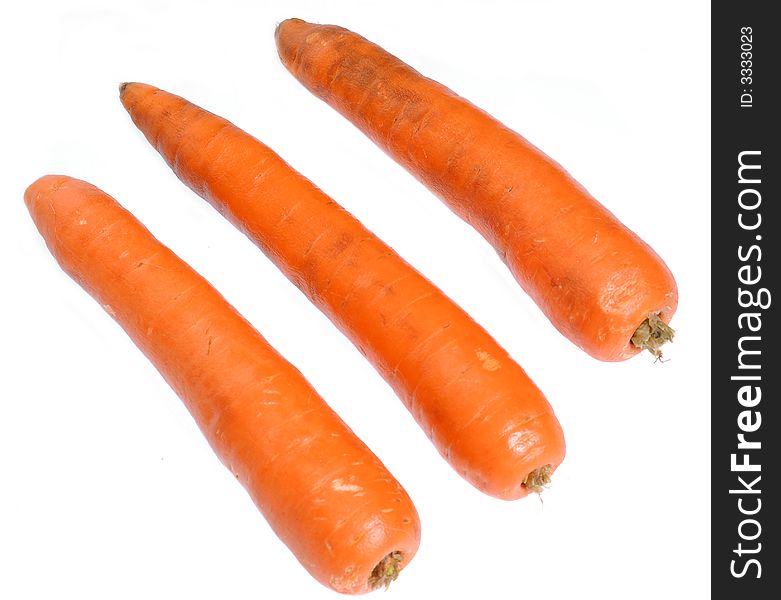 Carrots On A White Background