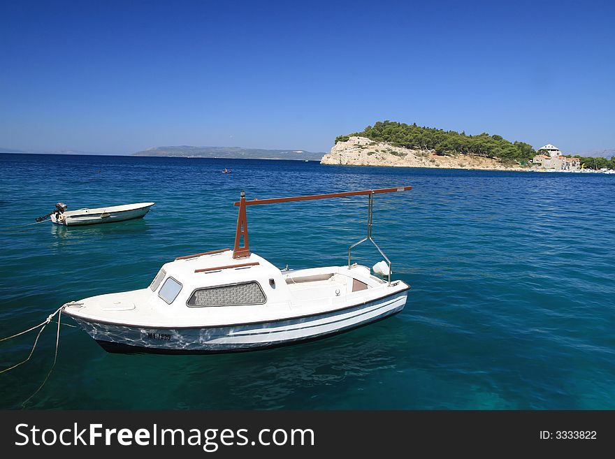 Motor boat in the sea