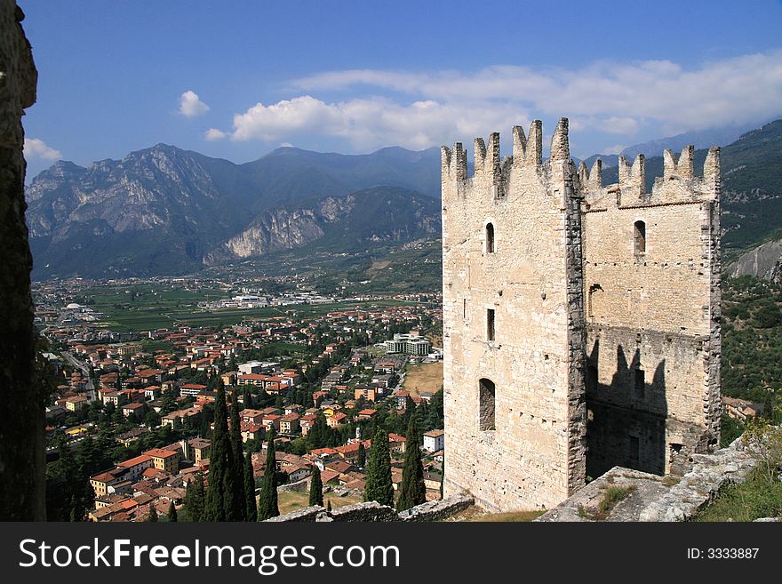 Tower of a medieval castle. Tower of a medieval castle