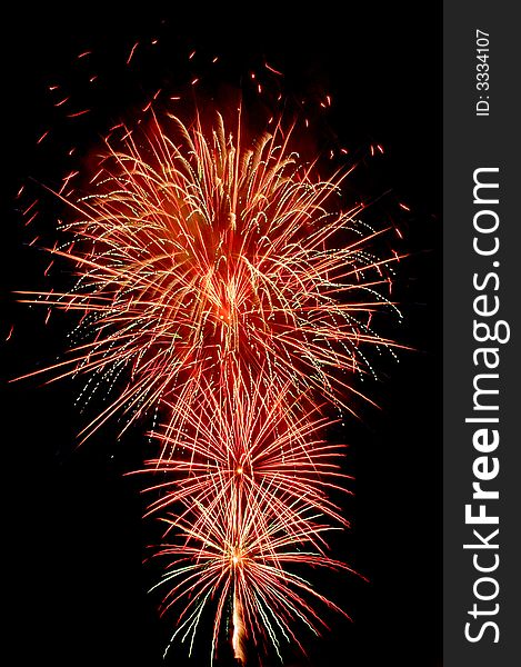 Natural firework on black background. Natural firework on black background