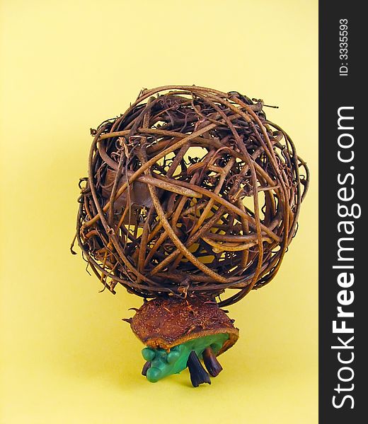 Autumn composition from creative series: chestnuts hedgehog. Autumn composition from creative series: chestnuts hedgehog