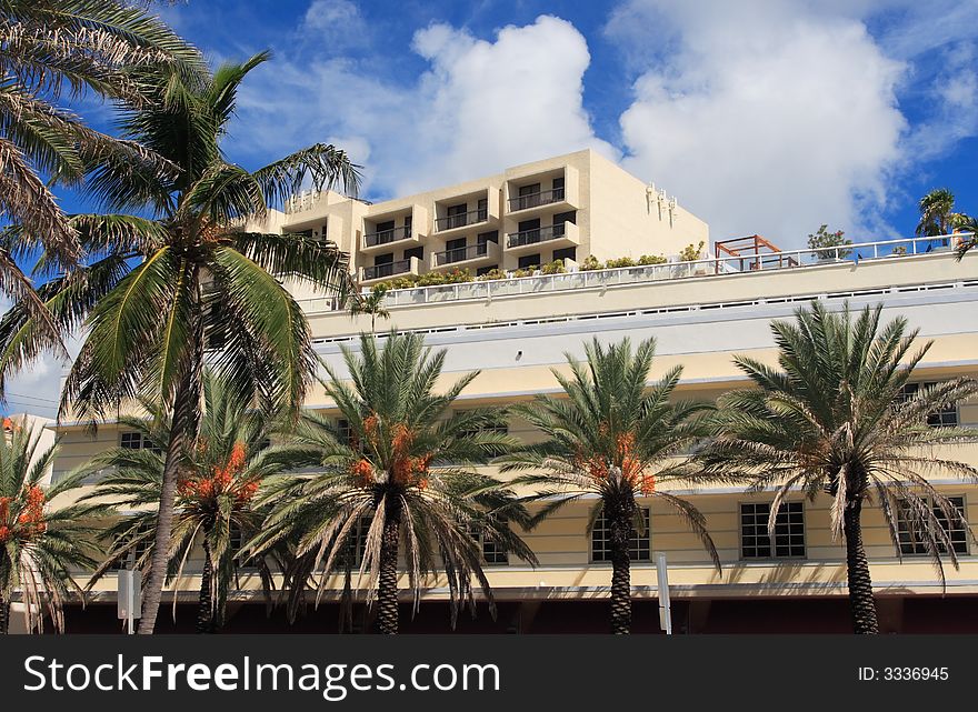 Tropical apartment building over looking the ocean