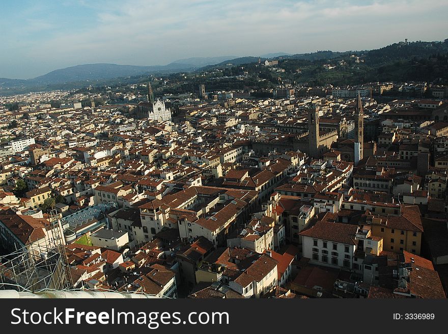 View of the city of Florence. View of the city of Florence