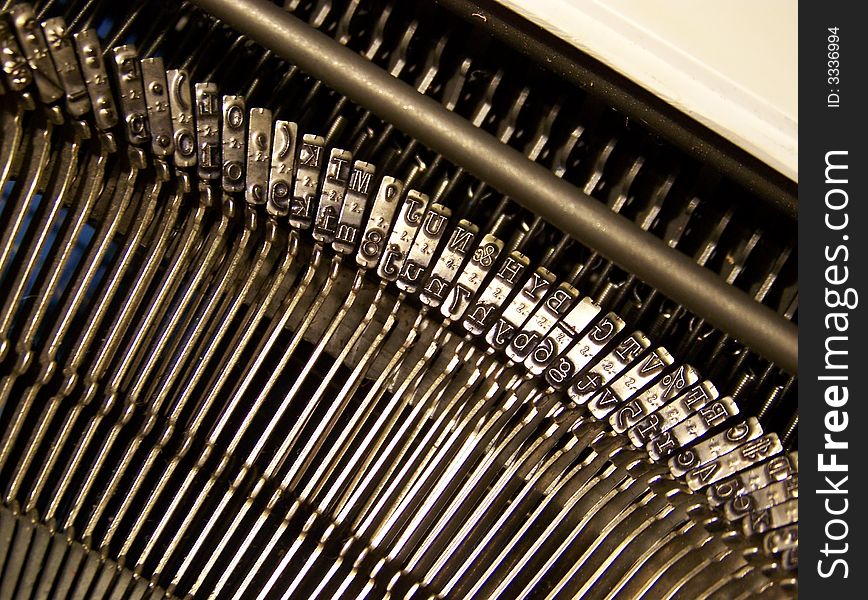 Typebars of Typewriter