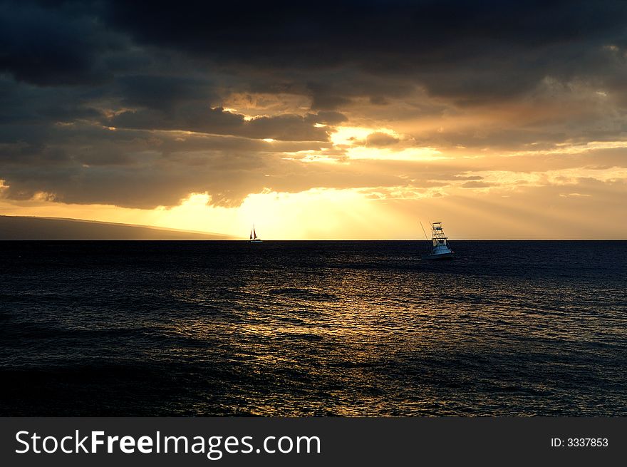 Sunset on the beach