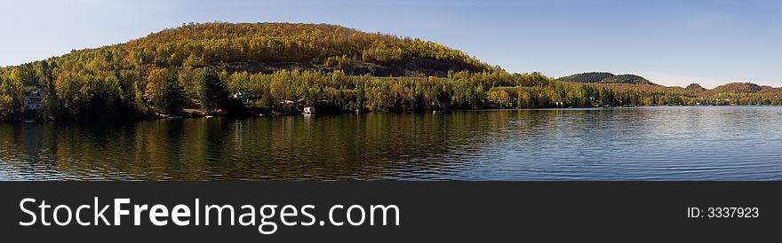 Lake Panorama in autumn at Mont-Tremblant