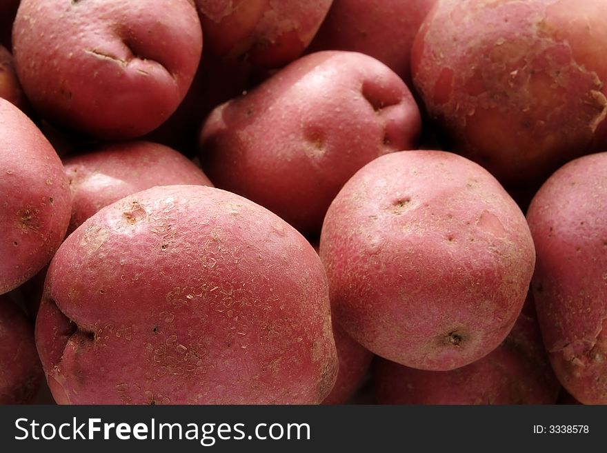 Food background of fresh potatoes