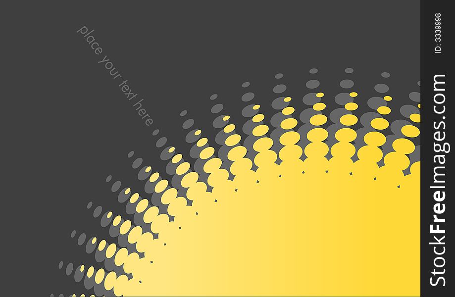 Background with yellow circles. Vector art