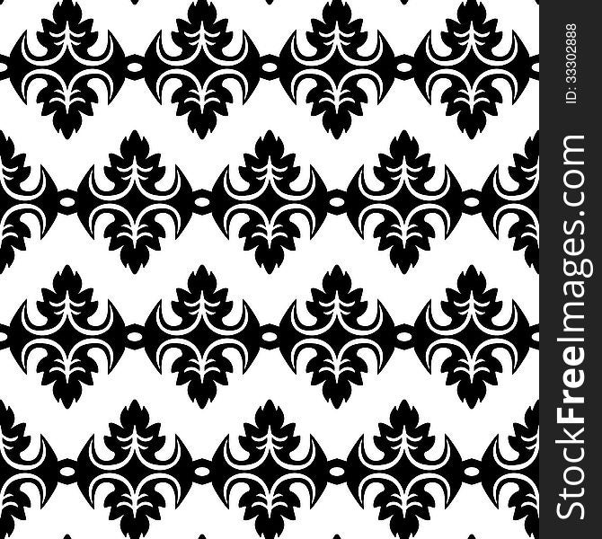 Black and white geometric seamless pattern