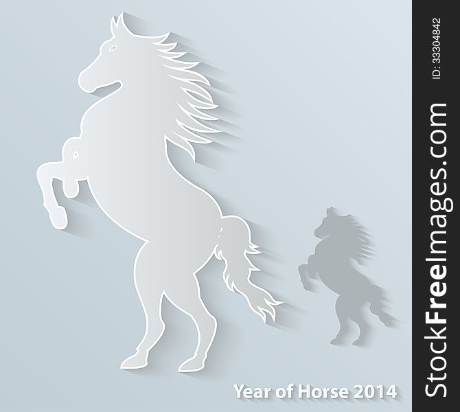 Paper horse. Year of the horse 2014