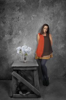 Beautiful Woman With Flowers Royalty Free Stock Photo