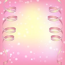 Abstract Pink Background With Ribbons Royalty Free Stock Photography Abstract Pink Background With Ribbons Royalty Free Stock Photography