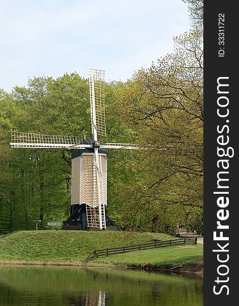 Windmill in the Netherlands in summer